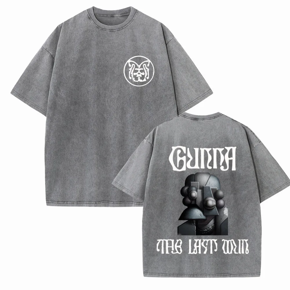 Gunna The Last Wun Washed T-shirt Vintage O-Neck Short Sleeve Cotton T-Shirts Swiftie Gift