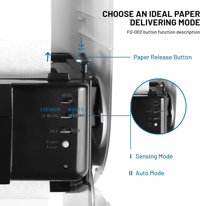 FQ-002 Sensor Hand Roll Towel Paper Dispenser Plastic Products Commercial Automatic Sensor Paper Tissue Dispenser