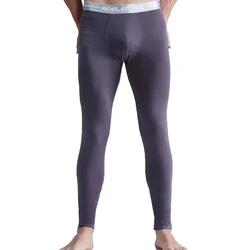 Men's Autumn Trousers Single Piece Thin Tight Underpants Youth Linen Trousers Warm Trousers Slim Autumn and Winter Leggings Cott