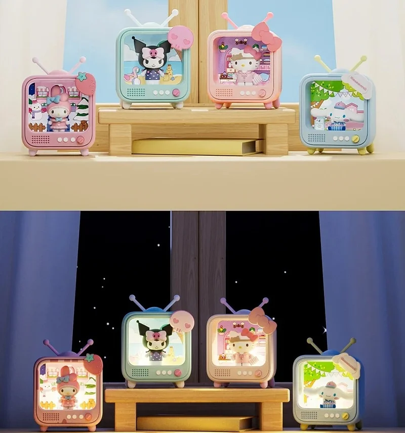 【 New Product 】 Genuine Sanrio Tv Channel Series Luminous Decoration Desktop Atmosphere Lamp Handle Gifts