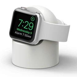 Charger Stand For Apple Watch Series 9 8 7 6 5 3 Ultra 1 2 SE Charger Dock Station Silicone Bracket Iwatch Charging Cable Holder