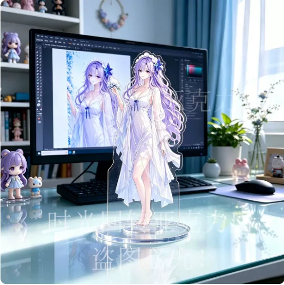 10CM Anime Wuthering Waves Hiyuki Acrylic Stand Figure Model Plate Cosplay Collection Desktop Decor Gifts XYZ