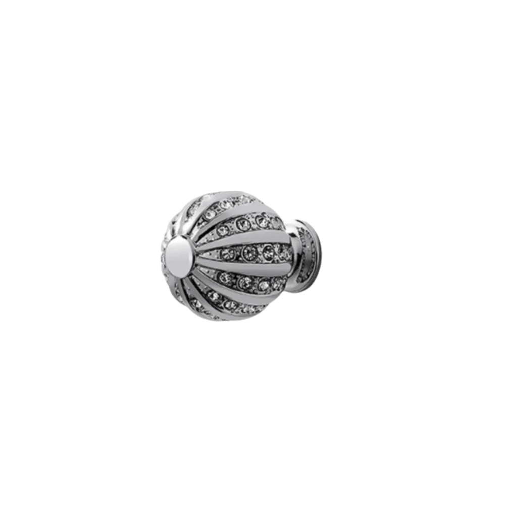 Zinc Alloy Cabinet Knobs Solid Construction Single Hole Drawer Knobs Pull Button Style Diamond Shape Crystal Knobs Home Decor