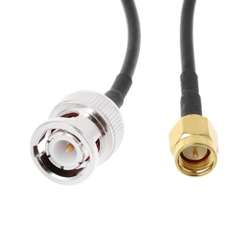 BNC Male to SMA Male Plug RG174 CONNECTOR CABLE RF محول التجميع المحوري #3