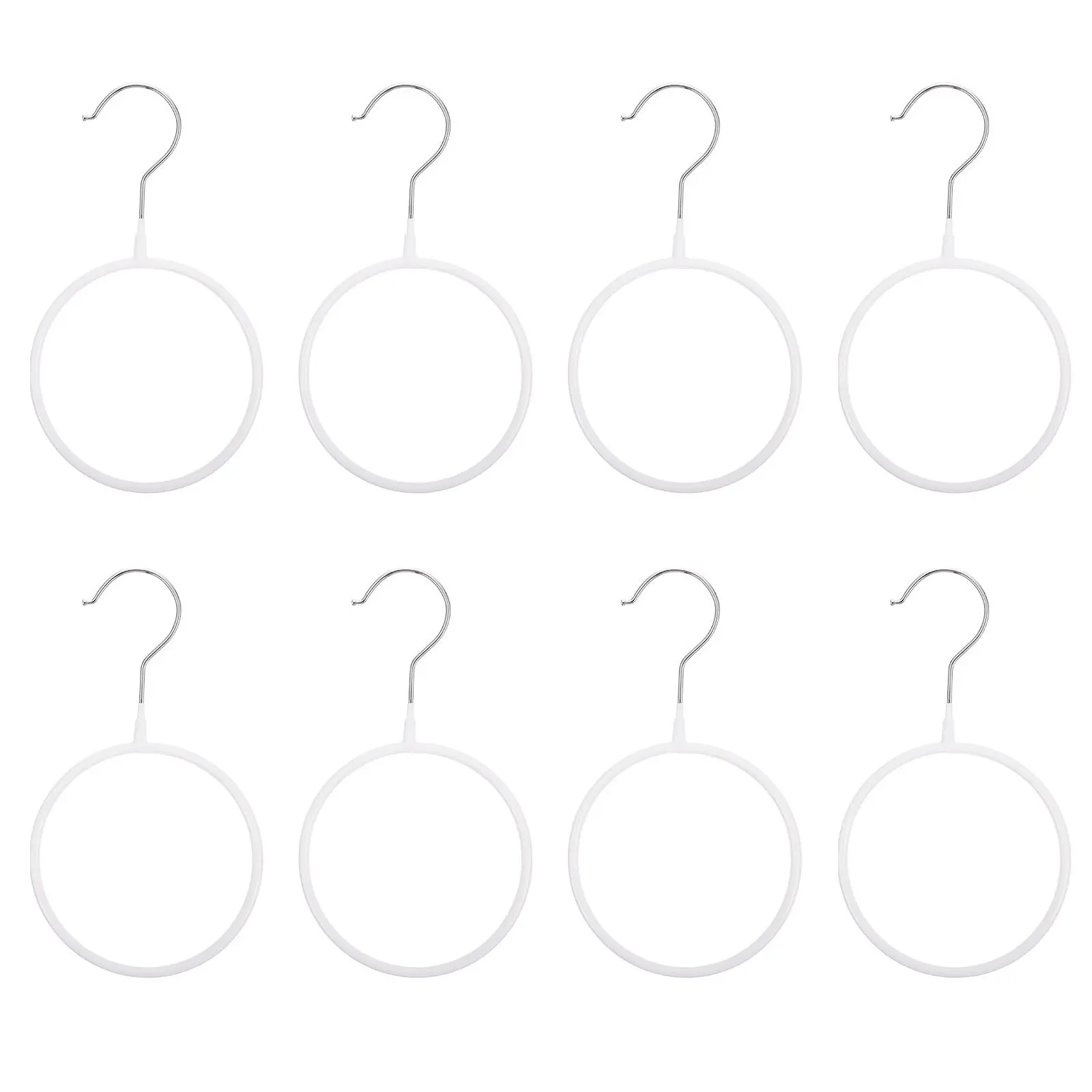 

Набор из 8 крючков для полотенец, железная вешалка для шарфов, органайзер для шкафа, многофункциональное подвесное кольцо, держатель для шалей и галстуков