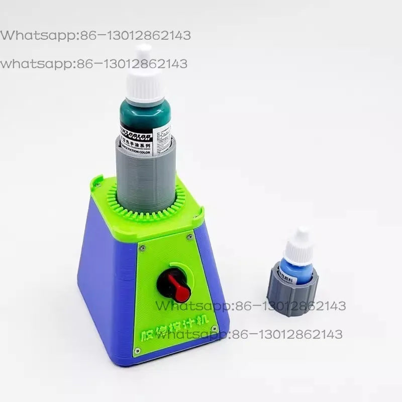 Electric paint mixer with adjustable speed, suitable for model paint, fits 19/25mm bottles