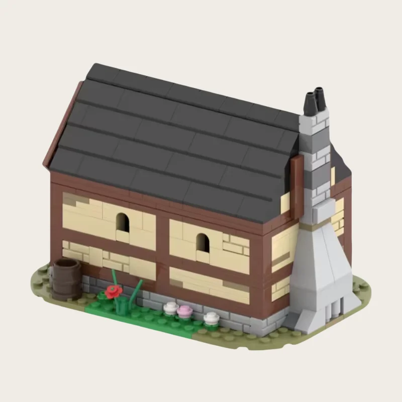

Средневековый маленький дом, модель здания MOC, набор игрушечных блоков для сборки - 406 деталей. Подходит для всех, кто любит строительных игрушечных блоков.