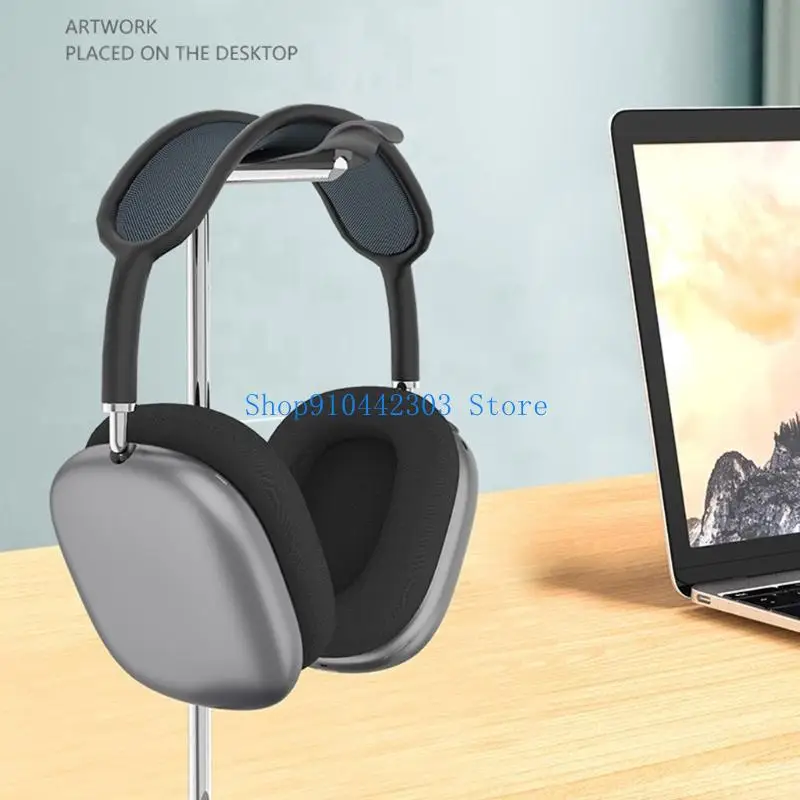 652F Unisex Headphone Stand Headset Holder Earphone Stand Headrest Headset Desktop Stand Base for w/Aluminum Supporting