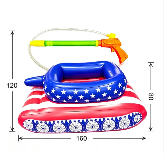 Water Tank Inflatable Pool Toy inflatable water tank, water gun float, summer pool toy  Water Tank Float with Water Gun