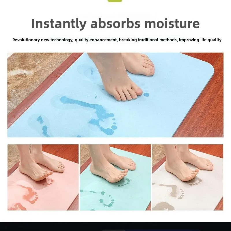 Absorbent Silicon Dinosaur Foot Mat Batoom Entrance Doormat Qui Dry Non-Slip Floor Rug Rectangular Simple Sle Home Decor