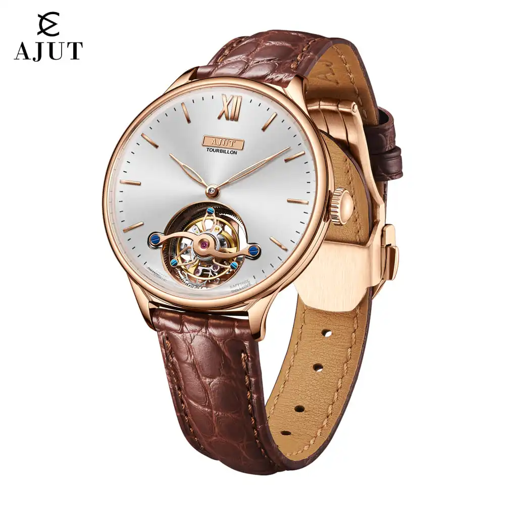 AJUT 0345 Women's Wristwatch Luxury Automatic Flying Tourbillon Movement Woman Watch Fashion Vinatge montre femme luxe