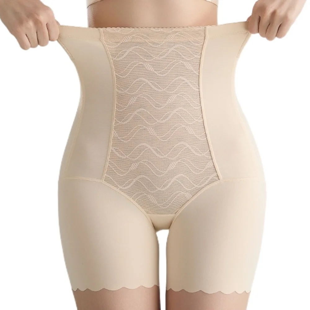 Faja moldeadora de cuerpo posparto de encaje, pantalones cortos adelgazantes, bragas levantadoras de glúteos de cintura alta, bragas de entrenamiento, ropa interior con Control de barriga para mujer