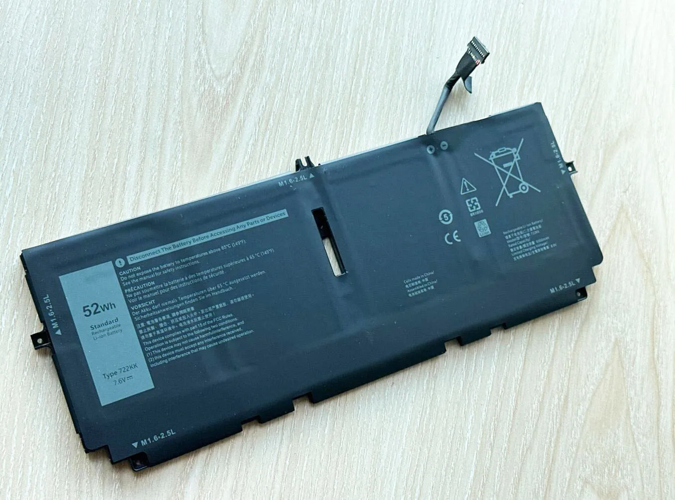 SeagullStar 722KK Laptop Battery For DELL XPS 13 9300 9310 9380 Series P117G P117G001 P117G002 2XXFW FP86V WN0N0 7.6V 52Wh