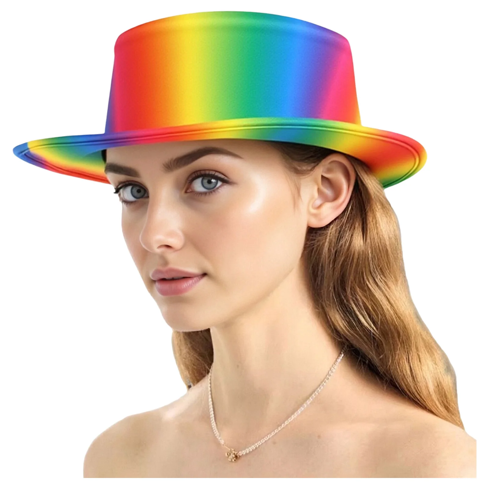 Adultos crianças mágico arco-íris chapéu alto colorido multicolorido padrão cartola para apresentações de palco e eventos de cosplay de halloween