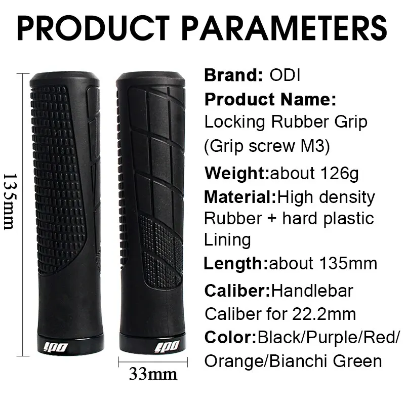 ODI Handlebar Grip Bike Rubber Anti Slip Grips Shock Absortion Mountain Bike Bicycle Grips Bike Parts