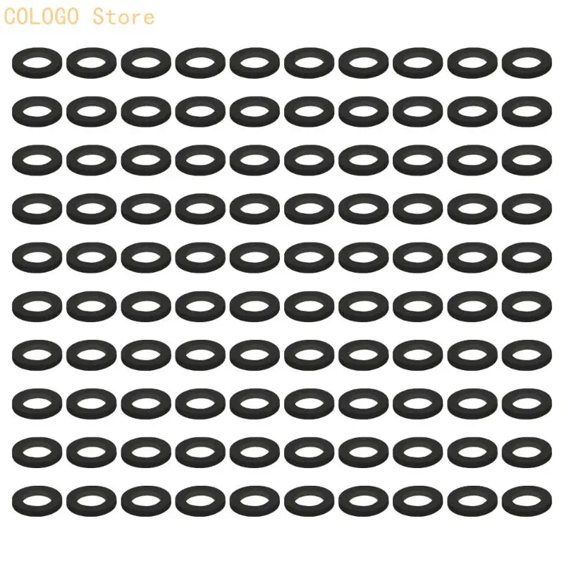 Pipe Joint Washer Pack for Bathroom and Kitchen Plumbing Service, 100 Piece Rubber Seal Washer Set for Hose Work D0LD