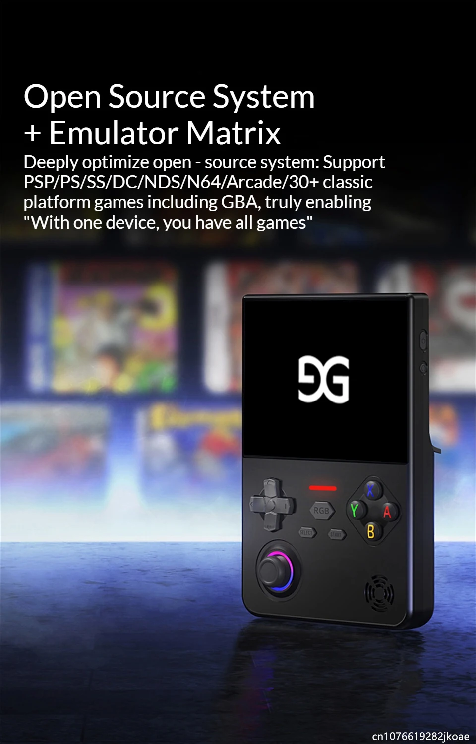 GUSGU H7 Open-Source Retro-Spielkonsole 4,5" IPS Tragbarer Linux-Handheld-Spieler Bestes Gaming-Geburtstags- und Festgeschenk 4000mAh – Detail 6