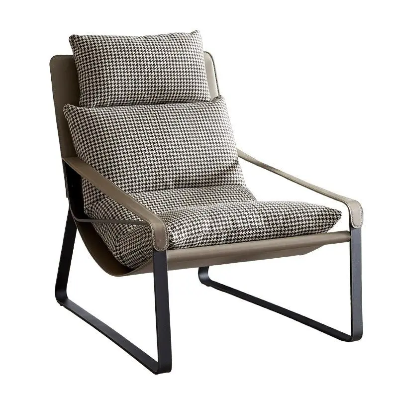 Italian light luxury, leisure chair designer lazy sofa chair living room single recliner household lunch chair