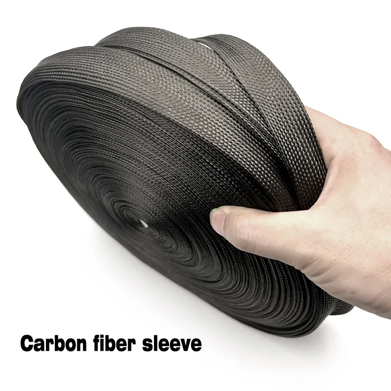 

Черная оплетка из углеродного волокна для кабелей и шлангов, диаметр 4-80 мм – легкая, гибкая, износостойкая, высокой плотности