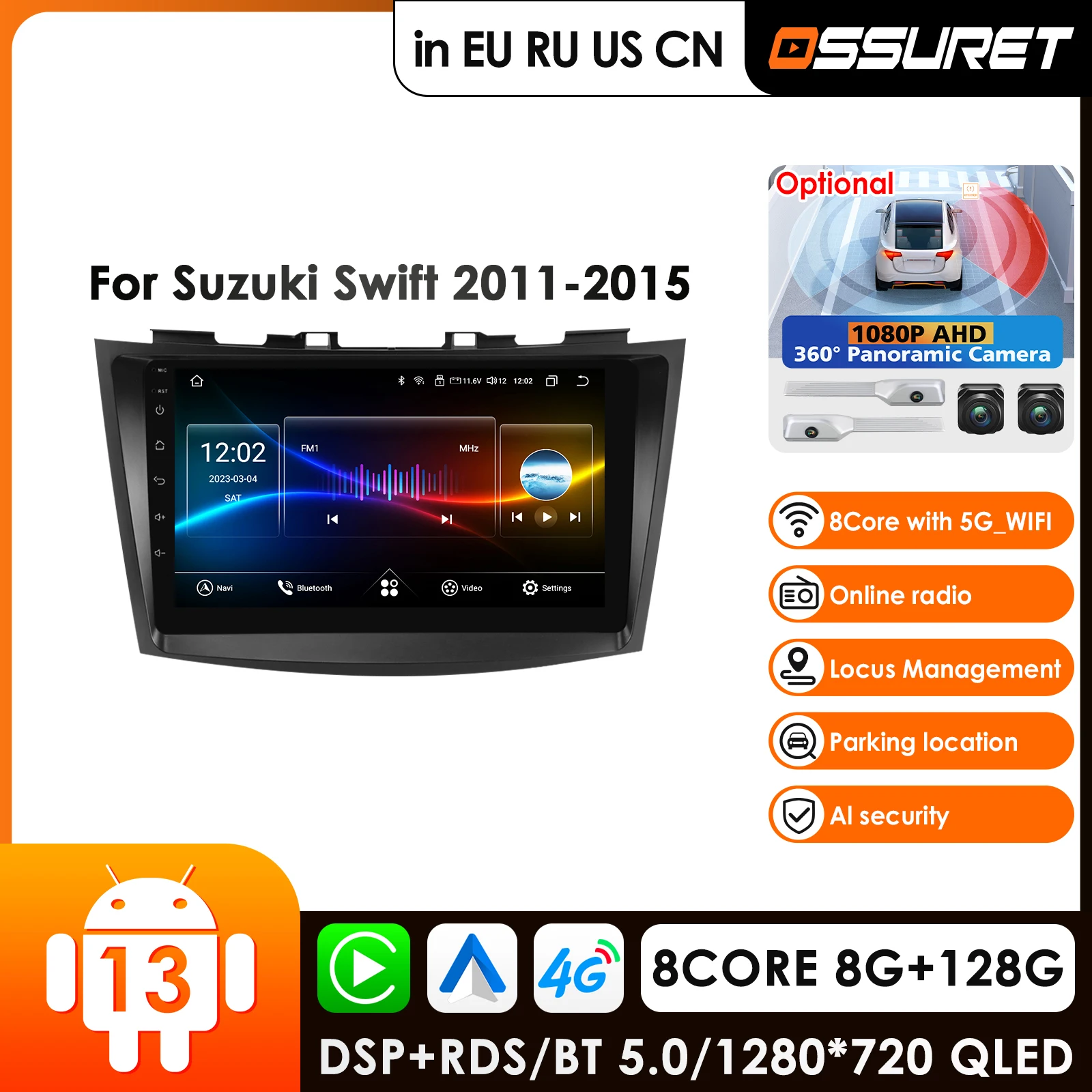 

9'' AI Car Intelligent Systems Carplay 4G 2 Din Android Car Radio for Suzuki Swift 4 2011 - 2015 Multimedia Video Player GPS DSP