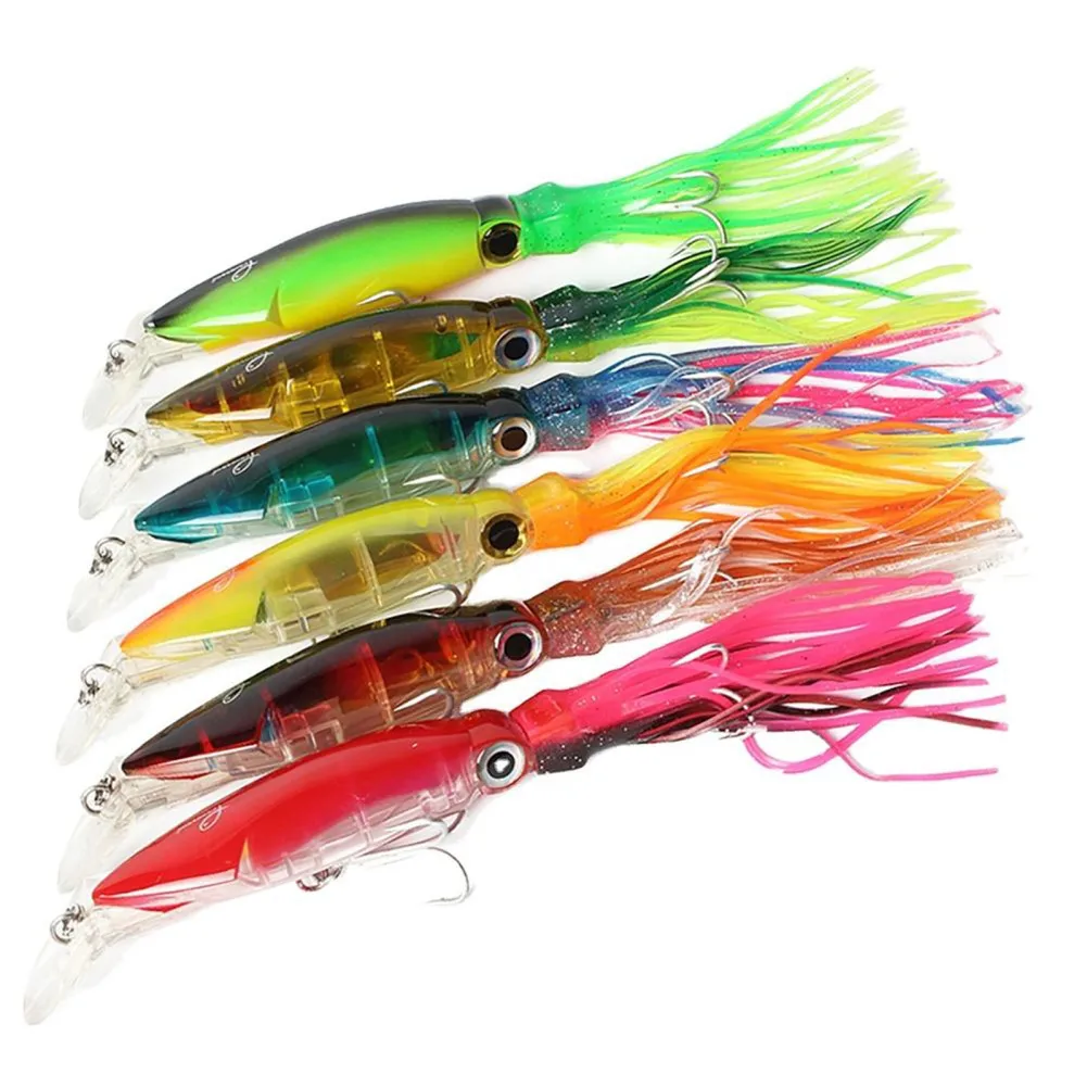 

14cm/40g Fishing Lure Simulation Long-cast Octopus Squid Bionic Bait Tools For River Lake Beach Boat Fishing Drop ship Wholesale