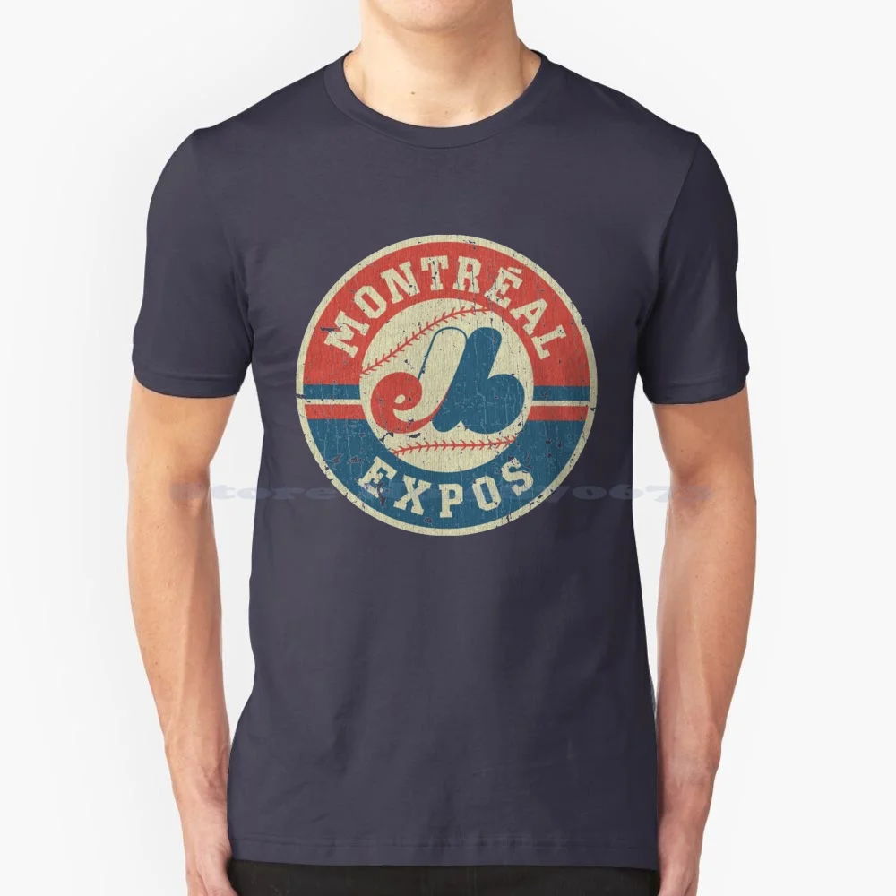 Montreal Expos 1969 T Shirt 100% Cotton Tee 1969 Baseball Lover Baseball Team Canada Canadian Distressed French Quebec Montreal