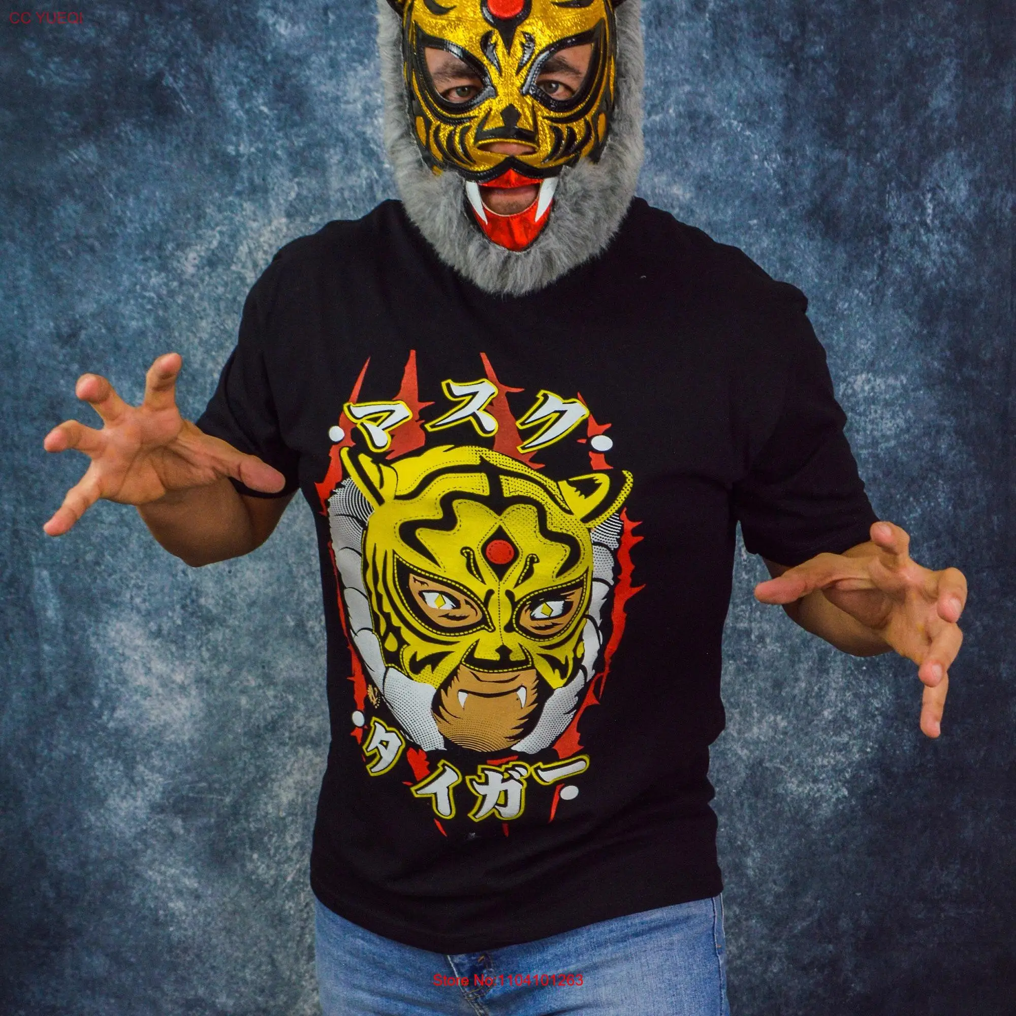 Mexican T shirt Tiger Mask Lucha Libre Wrestling Luchador long or short sleeves