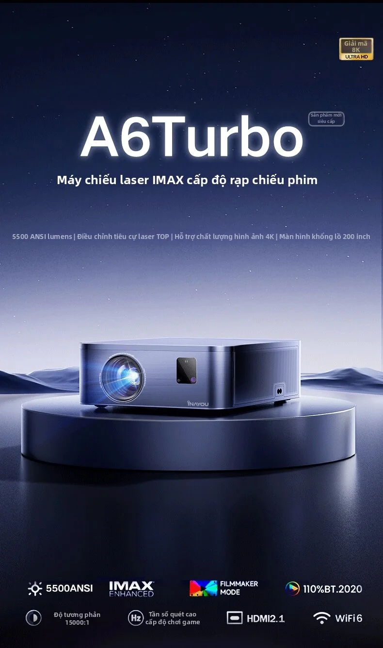 INAYOU | Ultra HD Portable Projector 4K-8K Decoding