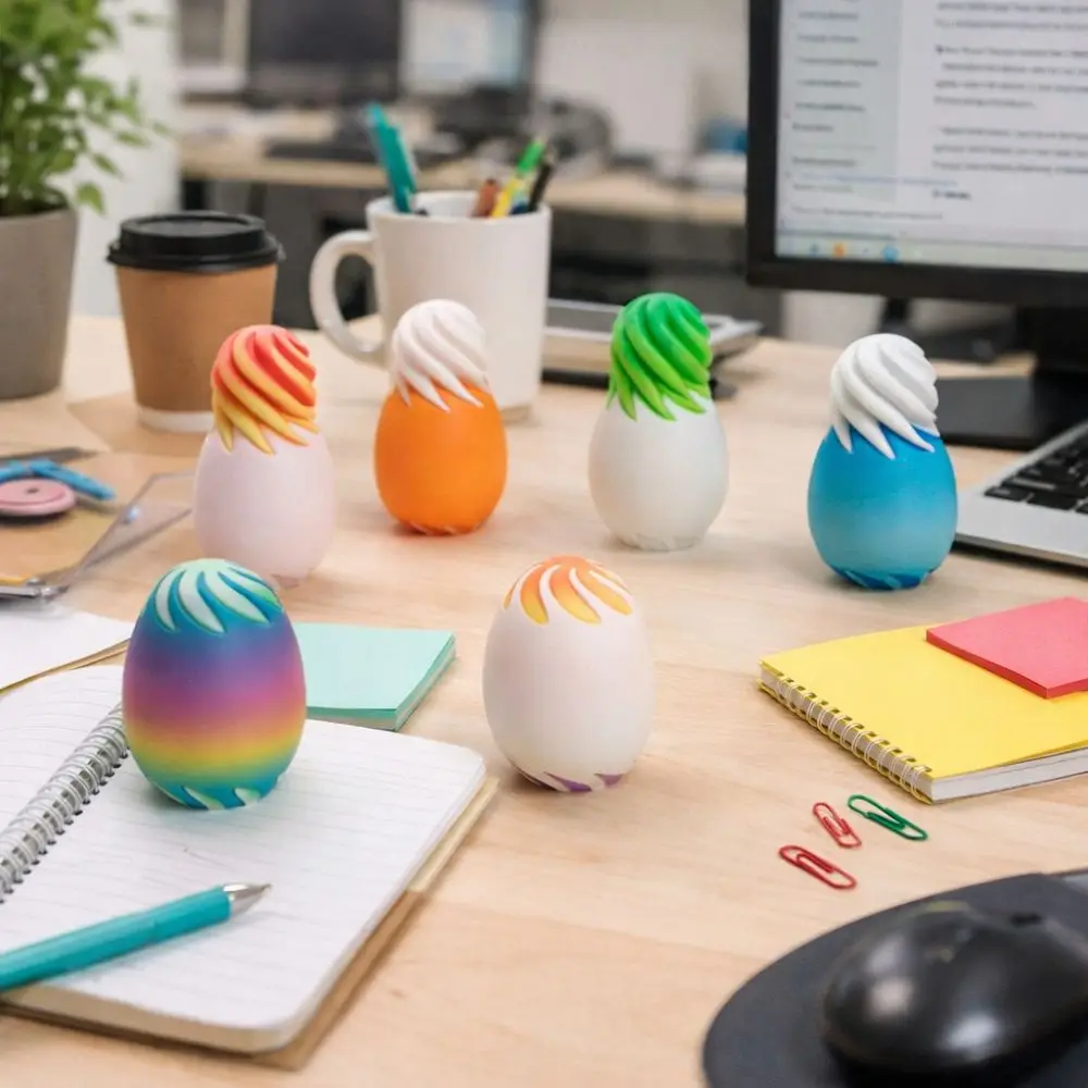 3D Printing Rotational Egg Anti-Anxiety Colorful Egg Activity Gear Model Puzzle Plastic Easter Spiral Egg Children's Gifts