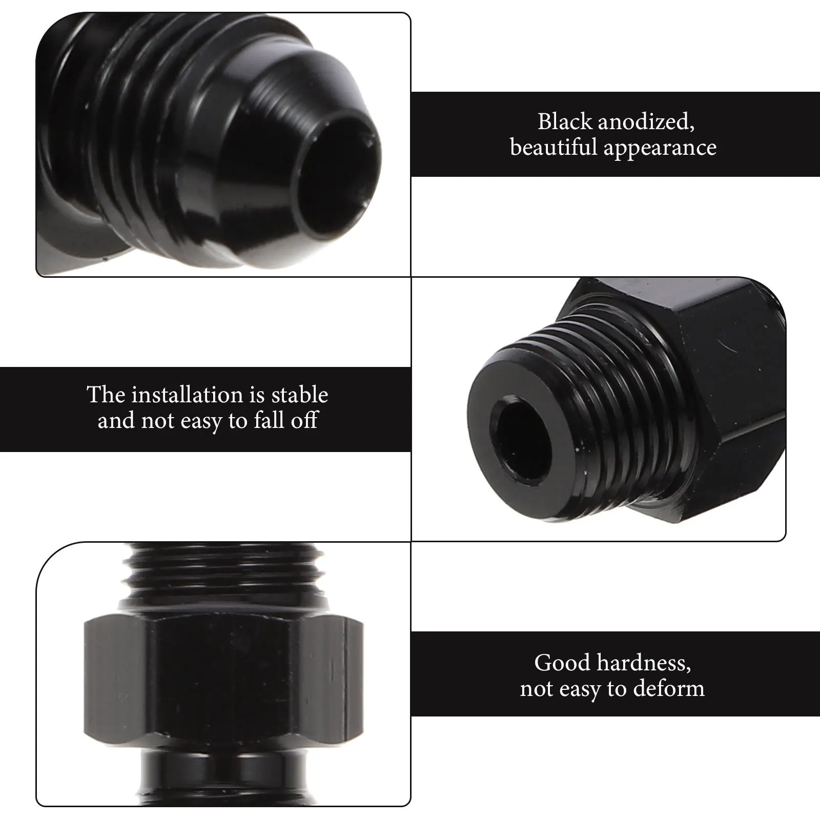 

Straight Adapter Fitting Plastic An Thread For Fuel Line Oil Cooler High Pressure Temperature Resistant Vehicle