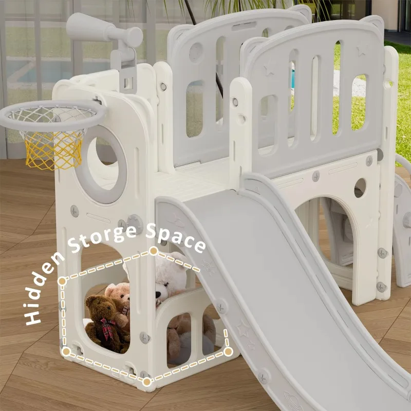 Multifunetional Climbing Kids Indoor Play House Playground Baby Playroom Combined Slide and Swing Set for Children Sliding Toy