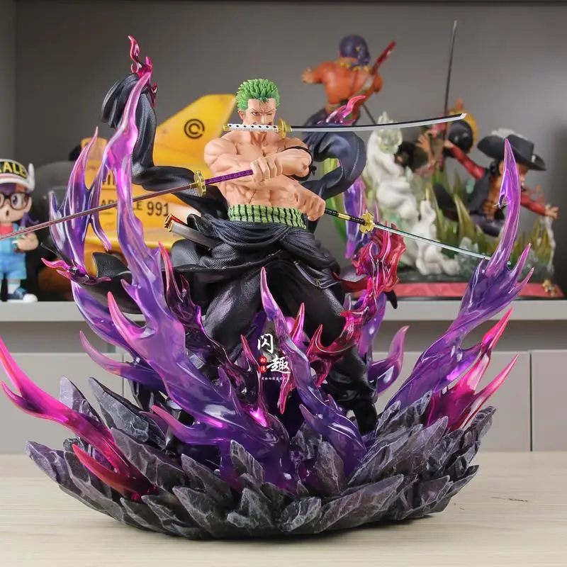 

New Hot Sell JT Toys Th Enraged Zoro One Piece Anime Figure Figure Pvc Statue Collection Model Room Decoration Christmas Gifts