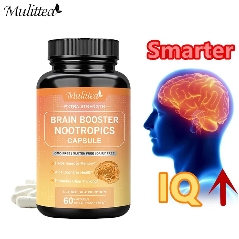 Mulittea Brain Booster Nootropic Enhance Focus Improve Memory for Enhance Focus Neuro amp IQ Improve & Reduces Forgetfulness