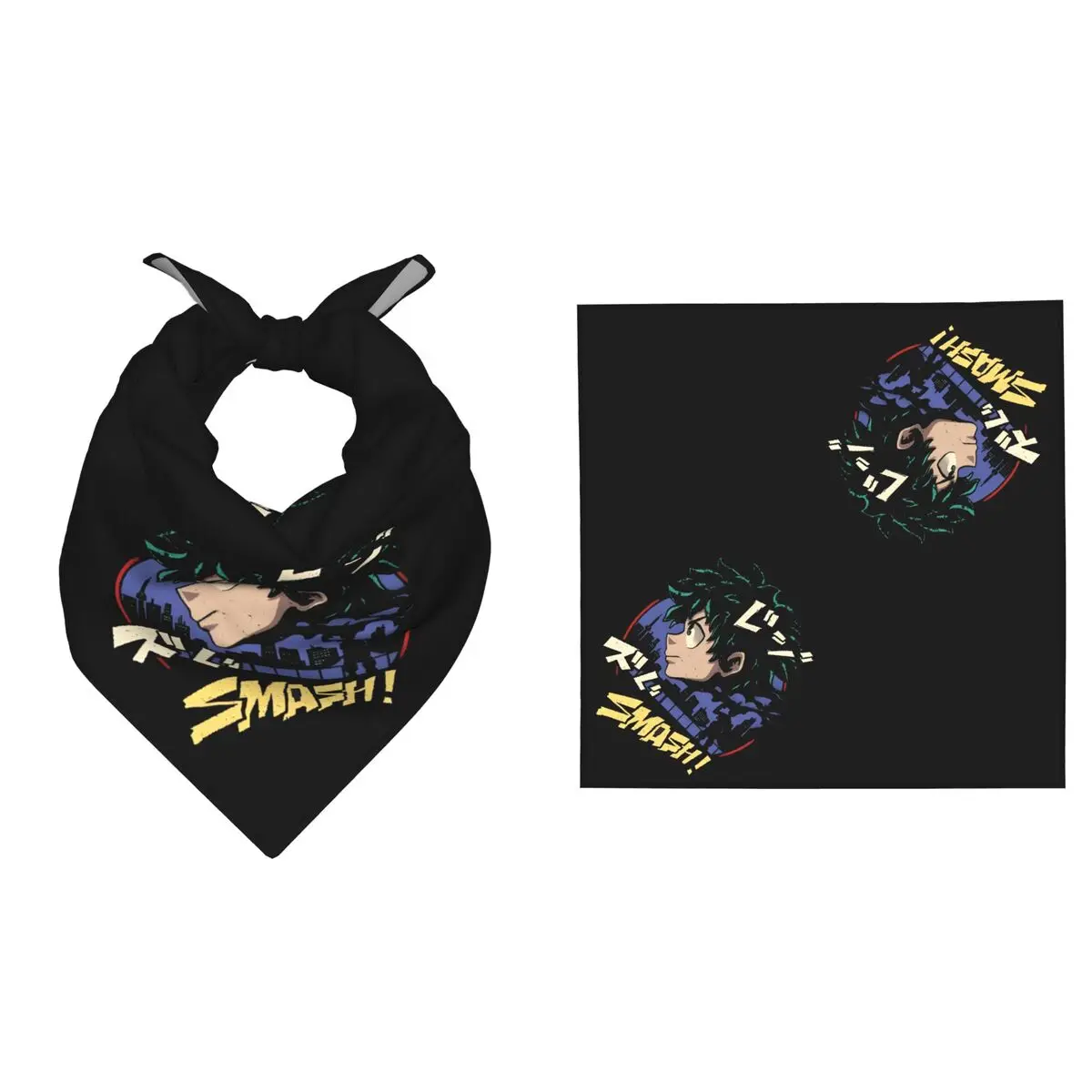 My H-Heros Academias Dekus Manga Bandana Holiday Parties Weddings Square Neck Scarf Men Hero Anime Graphic Japan Style Head Wrap