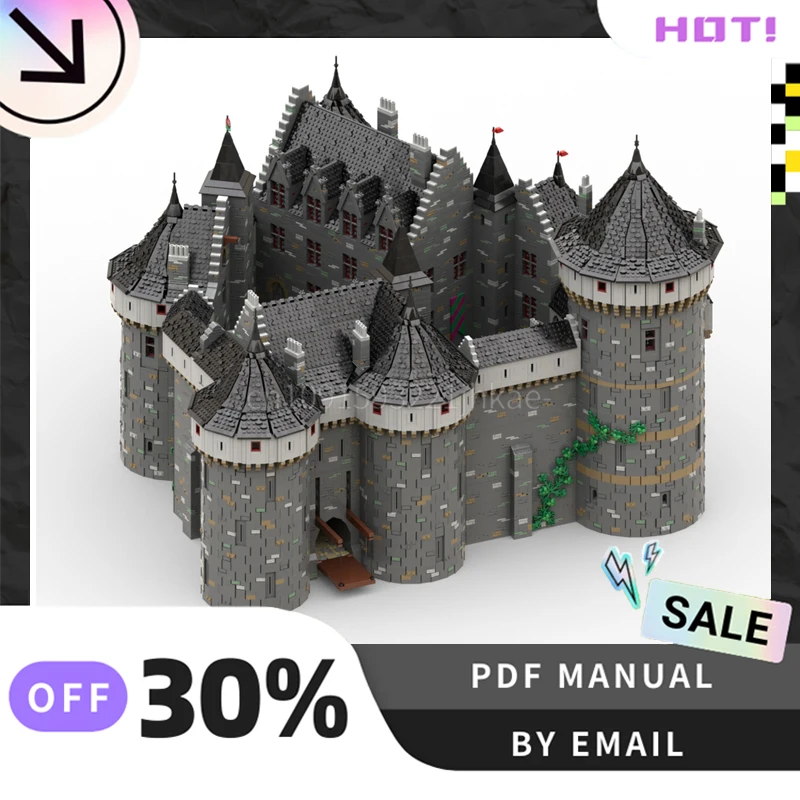 [51955PCS] MOC Château Saline-en-Breizh Personalizzato Creativo Building Blocks Set STEM Giocattoli Educativi Kit Modello di Costruzione FAI DA TE