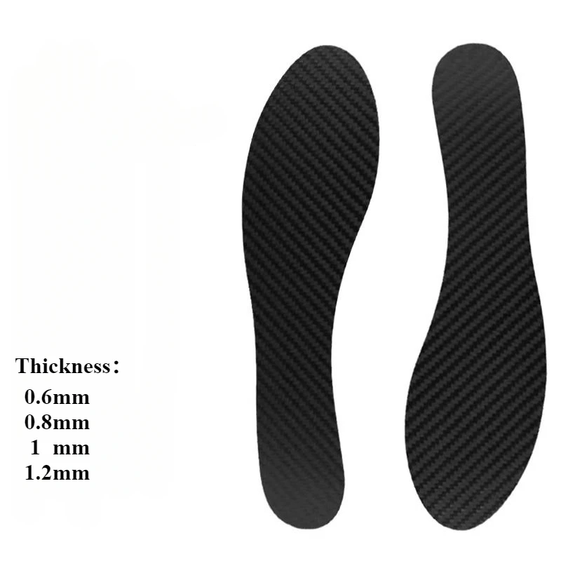 Carbon Insole Quality New 1 Pair 0.8mm 1mm 1.2mm Thickness Fiber Sports Insole Male Shoe-pad Female Rigid Shoe Insert for Sports