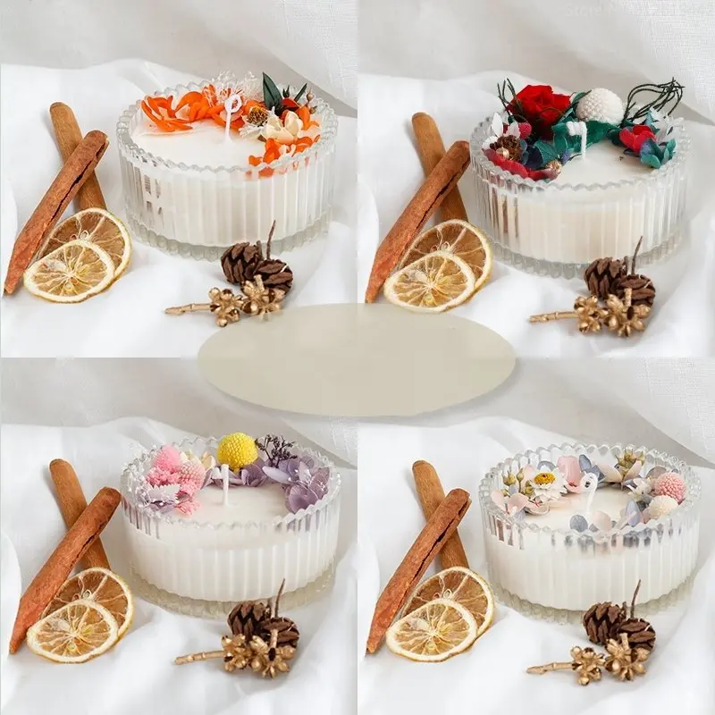 Hand Made DIY Cup Wax Material Bag Cup Glass Container Dried Flower Aromatherapy Candle Romantic Valentine's Day Gift