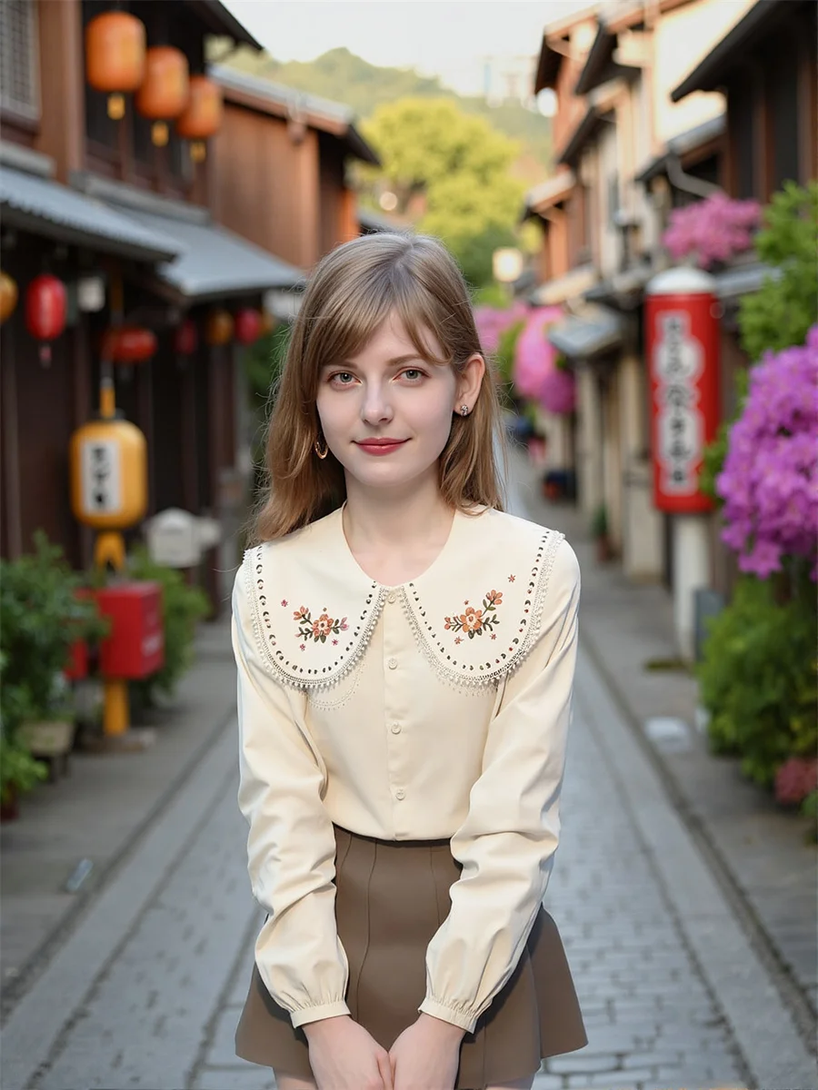 Women Shirts Single Breasted All Season Vintage Satin Feel Silky Texture High End Modal Fabric Button Front Elegant Lady Work