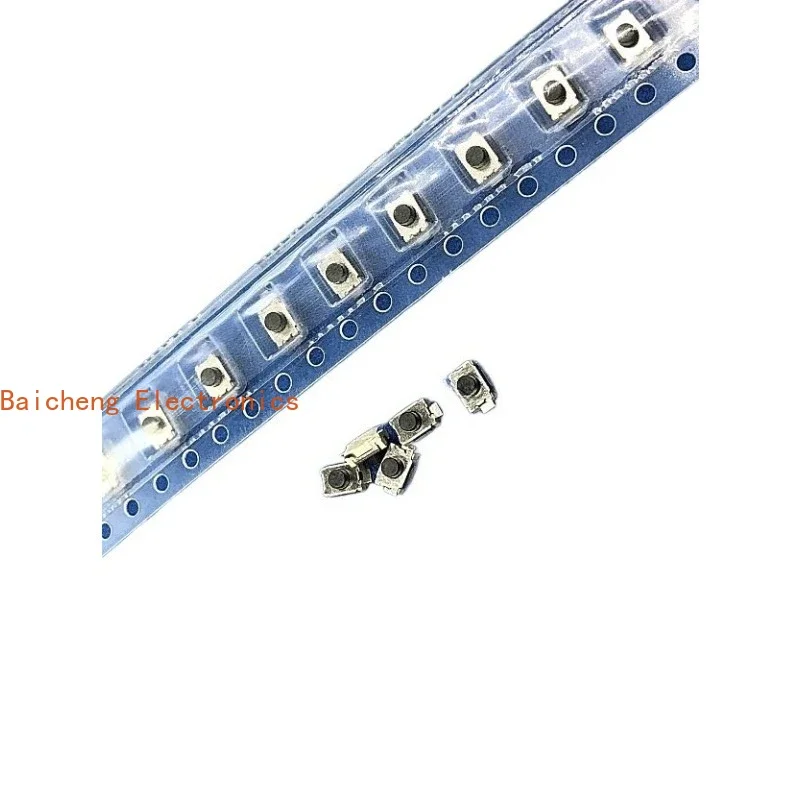 100PCS Vertical turtle patch with waterproof film, 2-pin 3 * 4 * 2.5 button, touch button, micro switch, small size