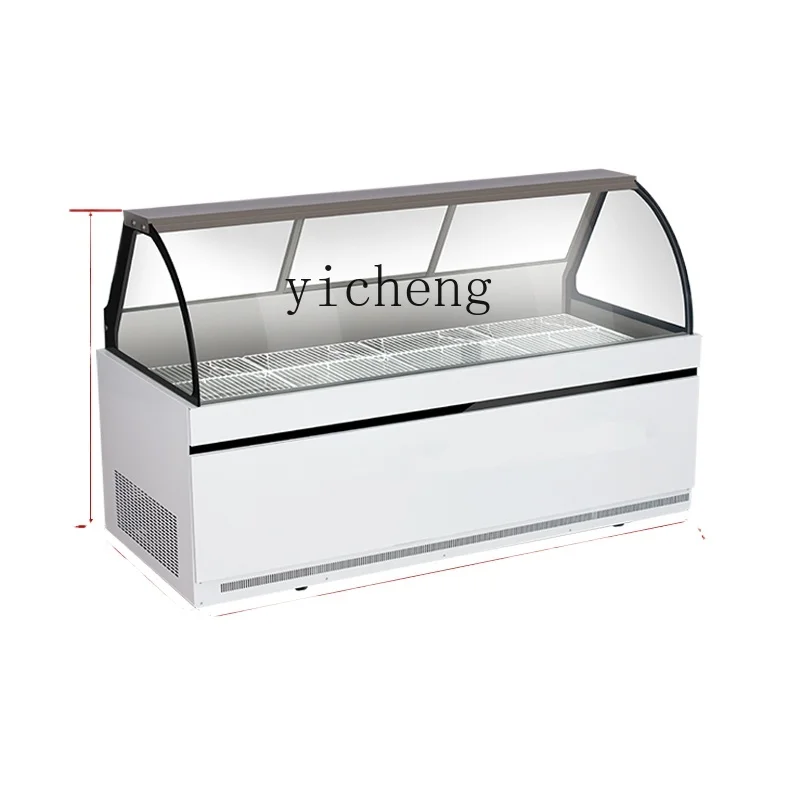 Tqh Air Cooling Frostless Refrigerated Display Cabinet Meat Preservative Freezer Cold Dish Cooked Food