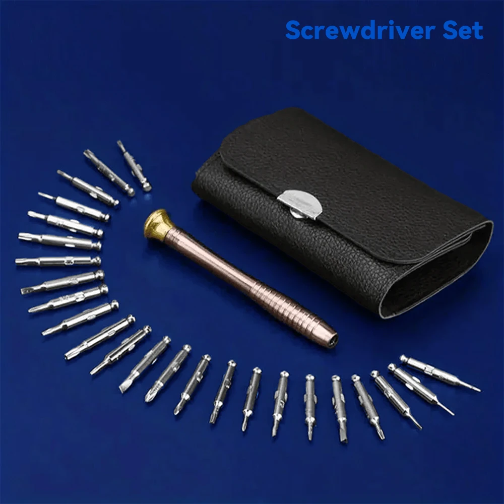 مجموعة أدوات إصلاح مفك براغي دقيقة 25 في 1، مجموعة واحدة - مجموعة مفكات صغيرة مع نجمة، من النوع Y، شفرة مسطحة LA-AA31