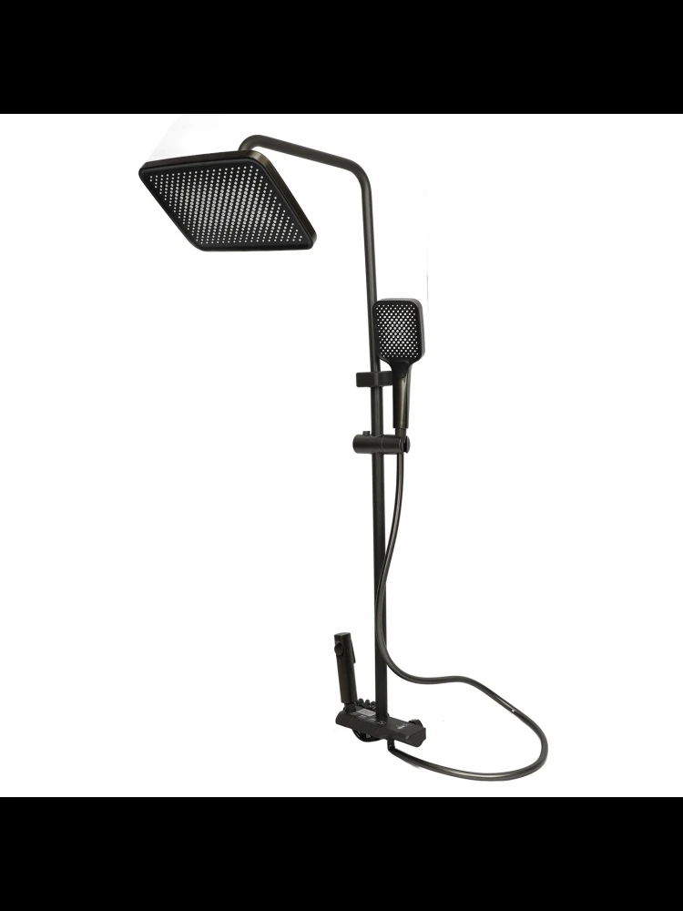 Ensemble de pomme de douche pour salle de bain, pomme de douche avec poignée, système de pluie pour salle de bain, accessoires muraux, douche de pluie complète