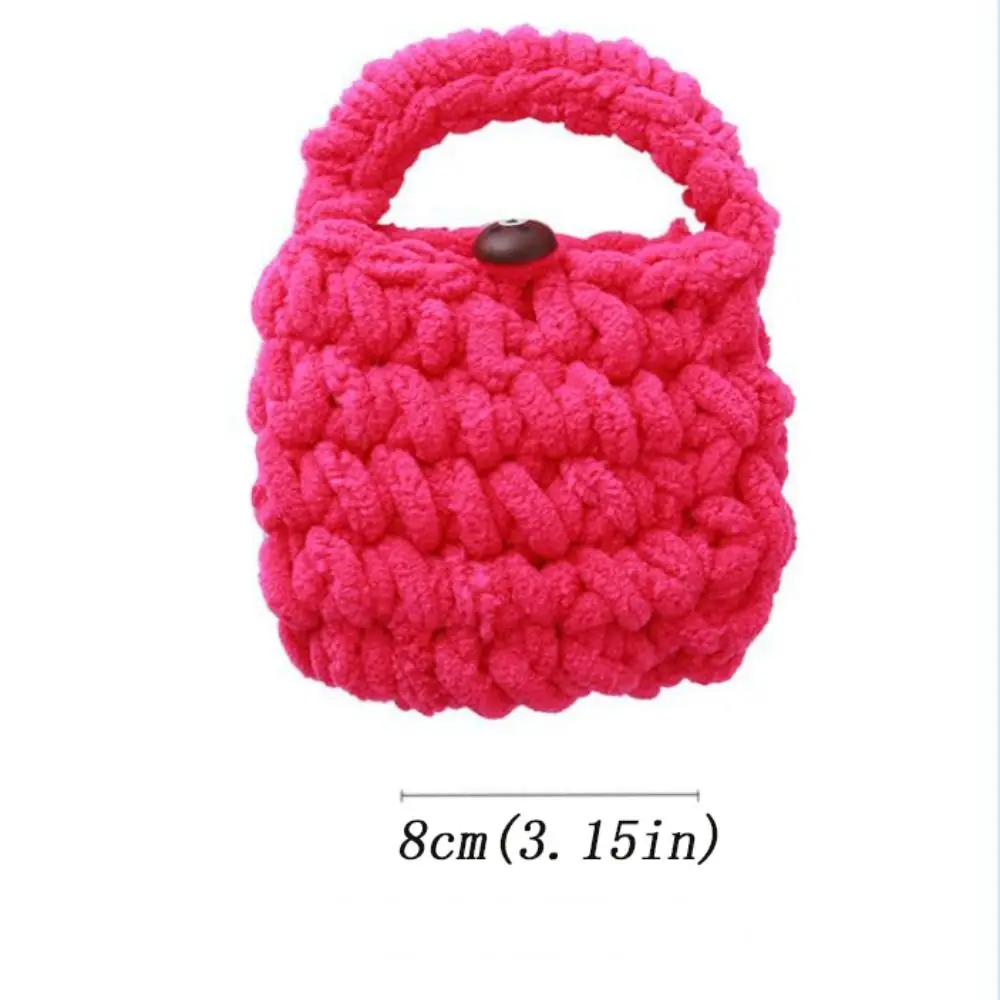 Плюшевая вязаная мини-сумка для наушников