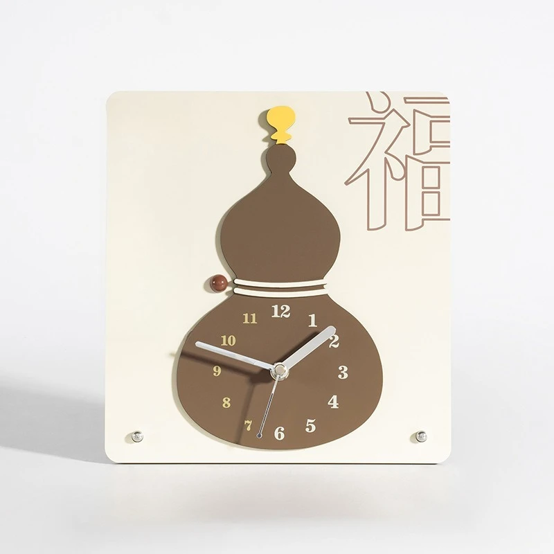 

Clock lucky gourd desktop ornament, living room entrance wine cabinet decoration gift