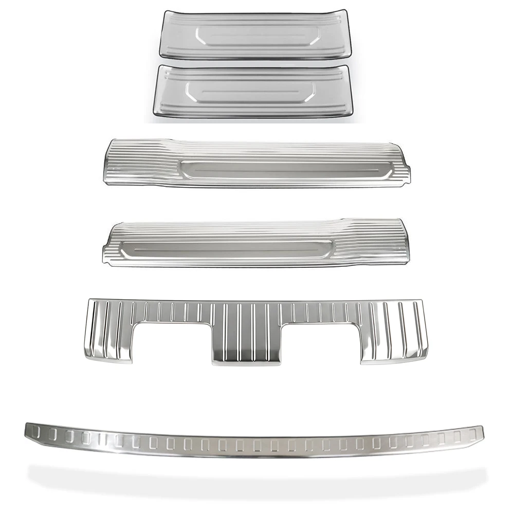 

For Kia PV5 Truck /5-Seats 2025-2026 Stainless Steel Door Threshold Guard Rear Trunk Inner Outer Sill Protective Plate Cover