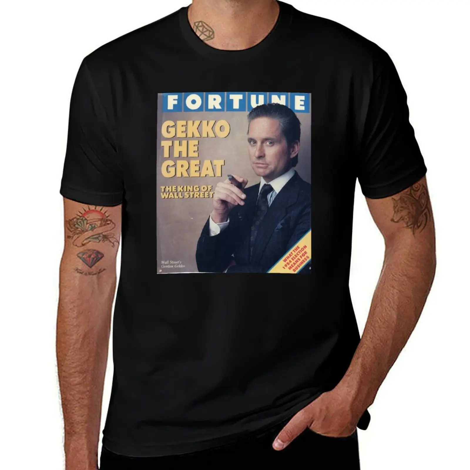 

casual Gordon Fortune Magazine t man cotton man shirt 100 t shirt shirt man percent t for T-Shirt Gekko cotton