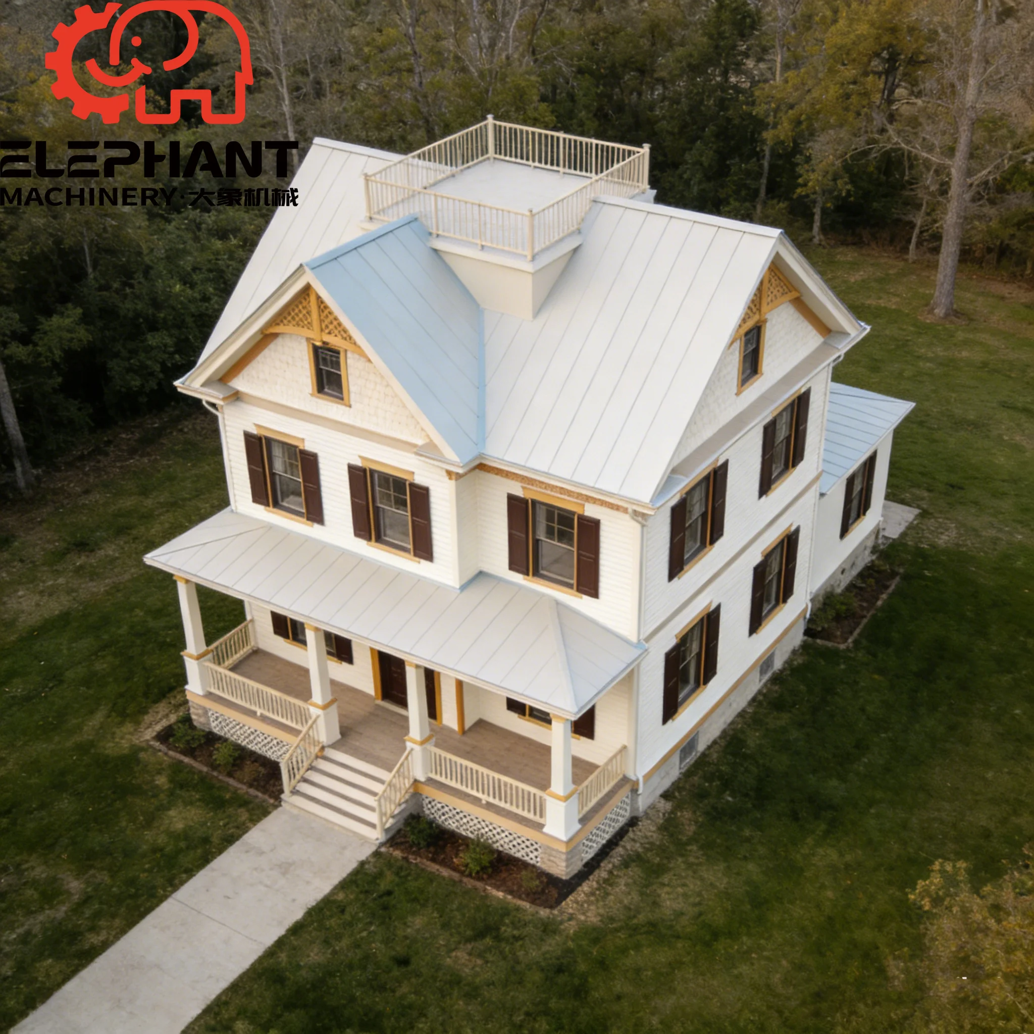 High-Quality Luxury Light Steel Structure Prefabricated Steel Villa House Steel Prefab Frame House Villa