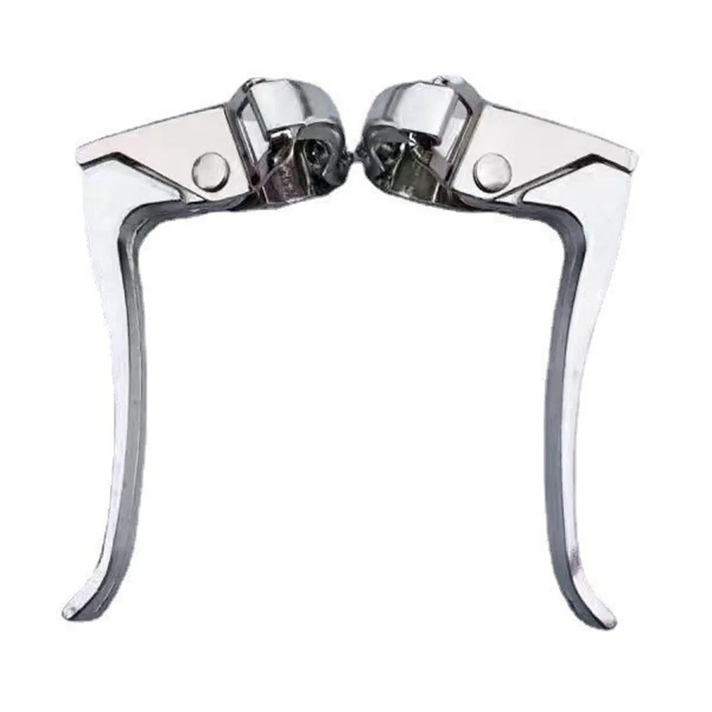 

1 Pair Of Bike Brake Lever Handle Alloy Silver Ultralight Mountain Bike Part Suitable 2.2cm-2.4cm Diameter Bike Accessories