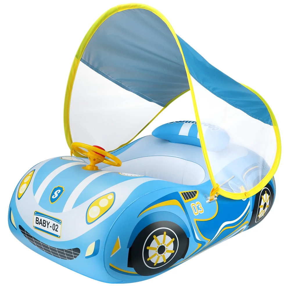 Baby Swimming Pool Float, Cute Car Design Kids Toddler Inflatable Summer Beach Floatie Boat Swim Tube Ring with Handles Safety - 18 Baby Swimming Pool Float, Cute Car Design Kids Toddler Inflatable Summer Beach Floatie Boat Swim Tube Ring with Handles Safety - 18