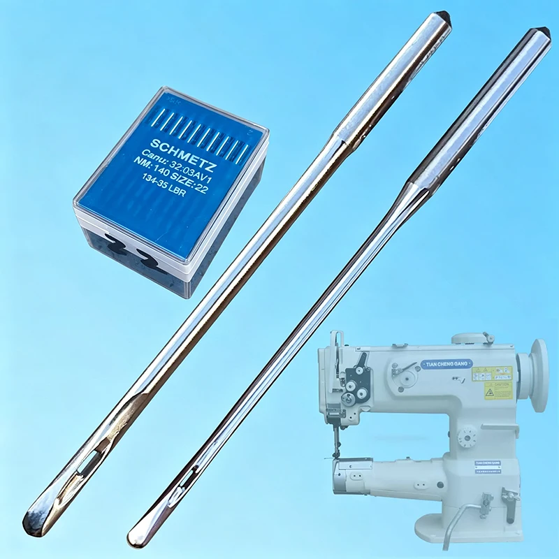 10CPS SCHMETZ 134‑35LBR Cutting Needle, Axe‑Beak Bias Cutting Needle for Triple Synchronous Heavy‑Duty Sewing Machine